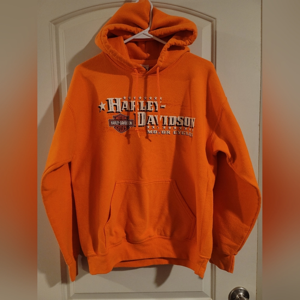 Harley-Davidson Orange Hoodie for Men